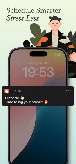 Streak Builder screenshot — creating a new habit with goal